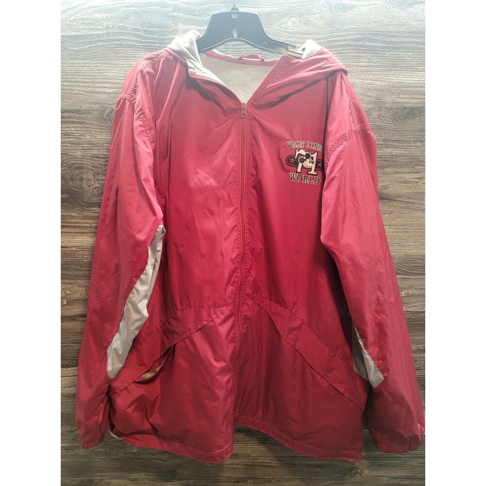 Disneyland Resort Mickey Mouse 1971 Red Hooded Jacket Men's Size 3XL Pre-owned